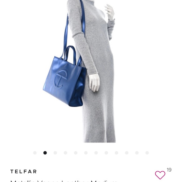 Telfar Metallic Cobalt Blue Medium Shopper, great condition! - Picture 2 of 16